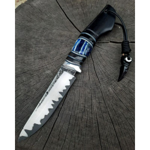 ВОРОН  ніж ручної роботи майстра Павла Гончаренка, замовити купити в Україні, s390 в ламінаті з нержавіючої сталі 95х18, 67 HRC. Photo 3